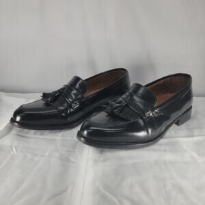 Bostonian Florentine Tassel Loafers Mens 9.5M Black Italian Dress Shoes Classic